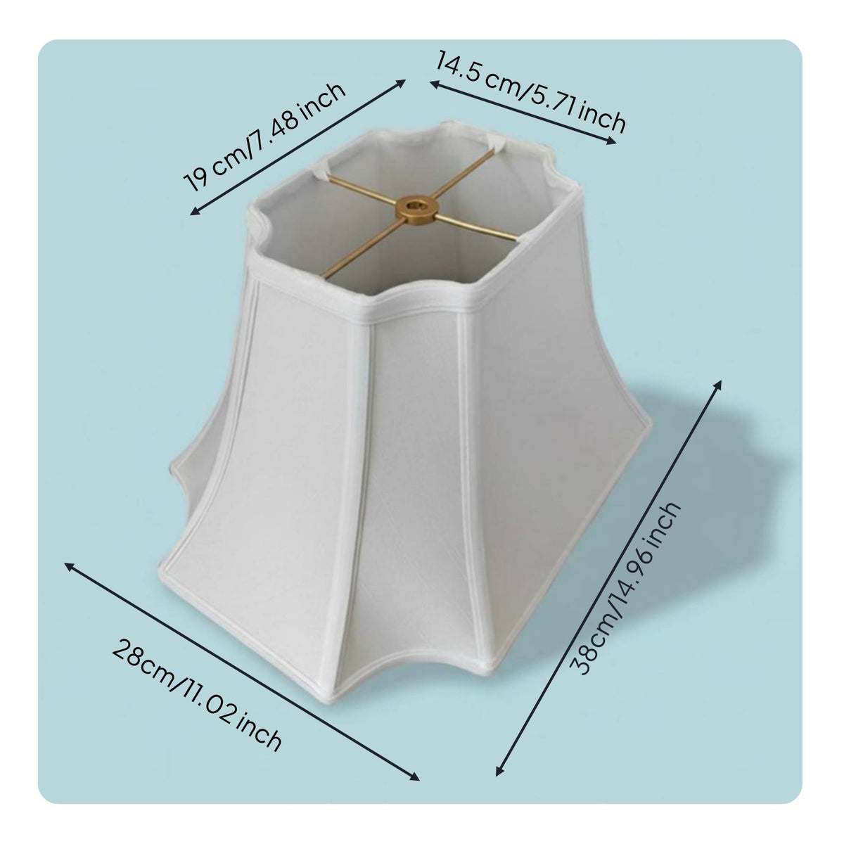 Rectangle Lamp Shade Soft Light Diffusion Border Lampshade