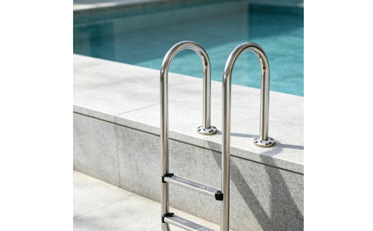 Three-Step Pool Ladder Stainless Steel Pool Entry Ladder Anti-Slip for Contractors, in-Ground Pools, Spas