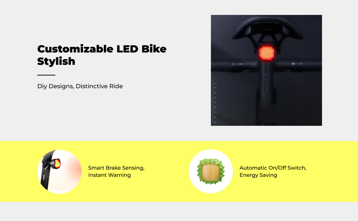 Brake-sensing bike light auto on