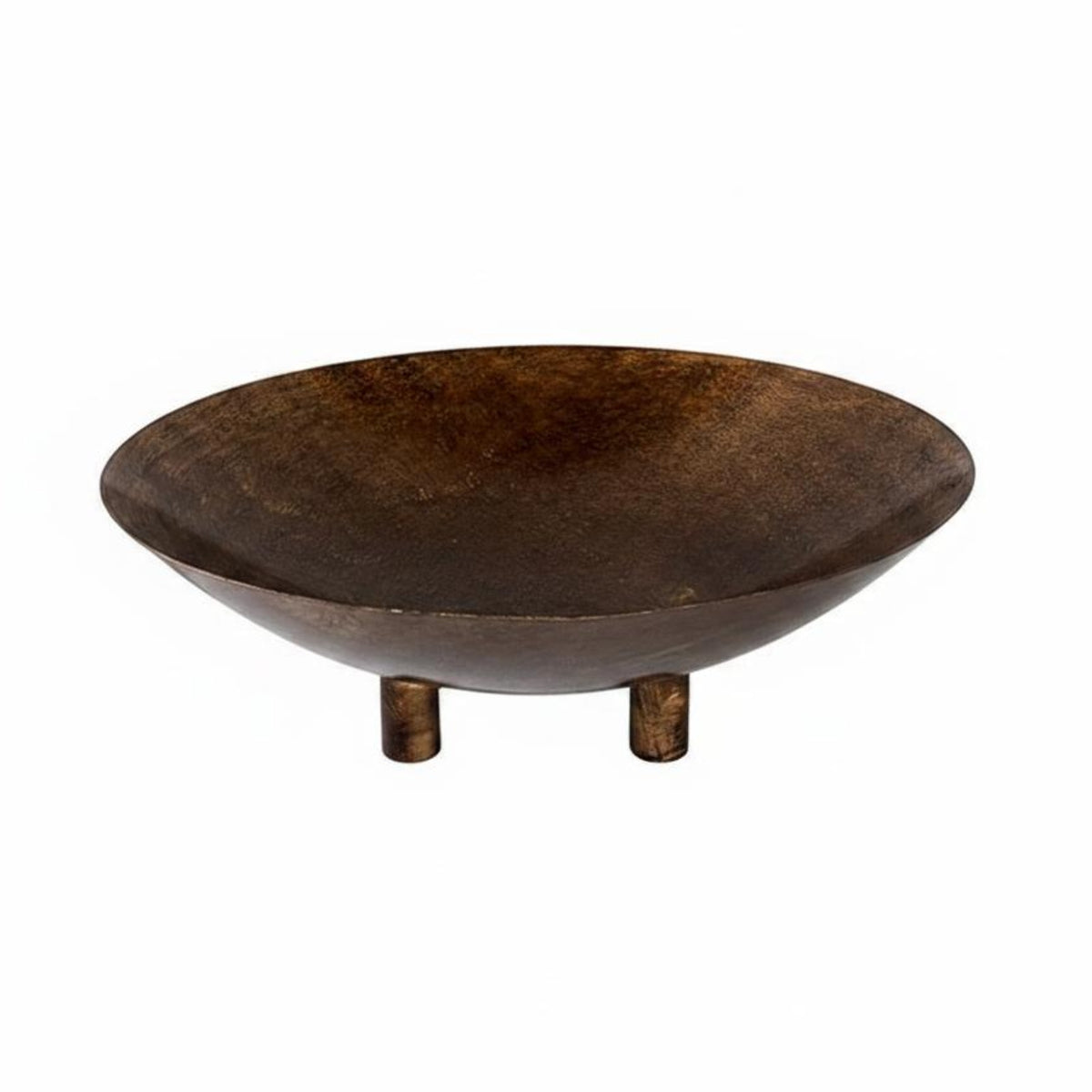 Three-Leg Fruit Bowl New Chinese Style Copper Finish Fruit Dish Sturdy Footed Serving Bowl for Tabletop