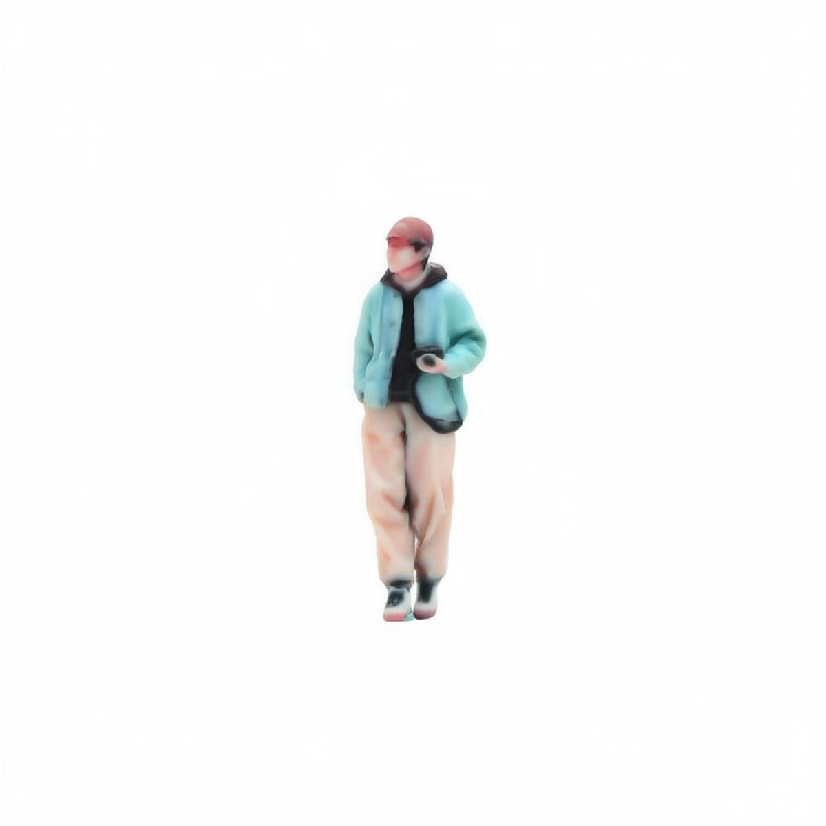3D Printed 1/64 Scale Photographer Figure Realistic Intricacy Model Scene Person Hand Painted Miniature Scene Accessory Resin Material for Hobbyists, Dioramas