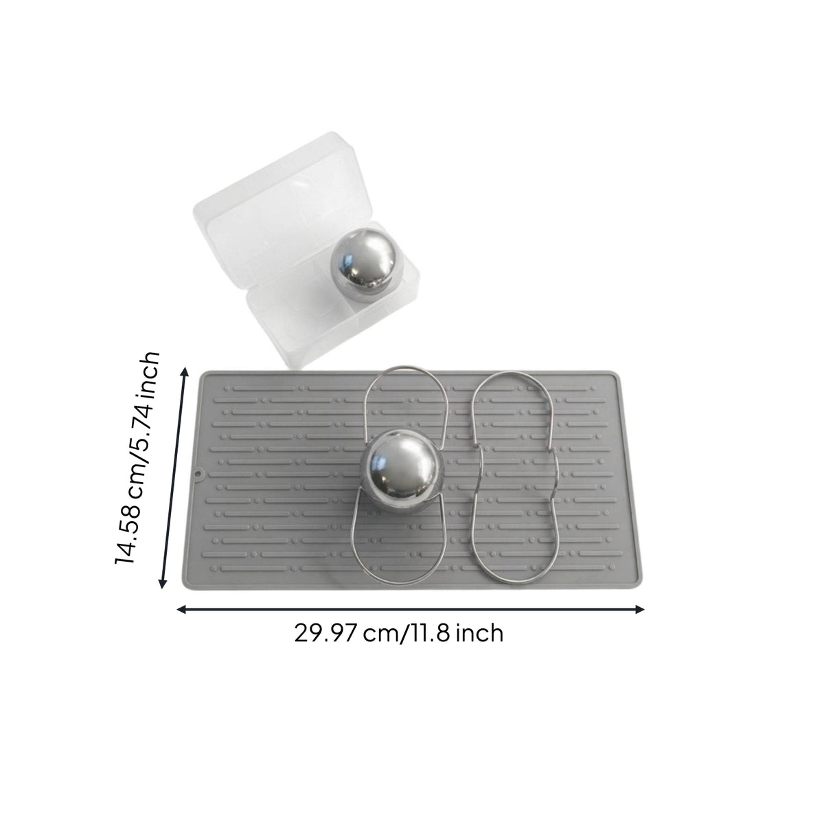 2 Pieces Espresso Chiller with Stand Dishwasher Coffee Cooling Sphere with Mat Food Grade Espresso Ball Chiller for Kitchen