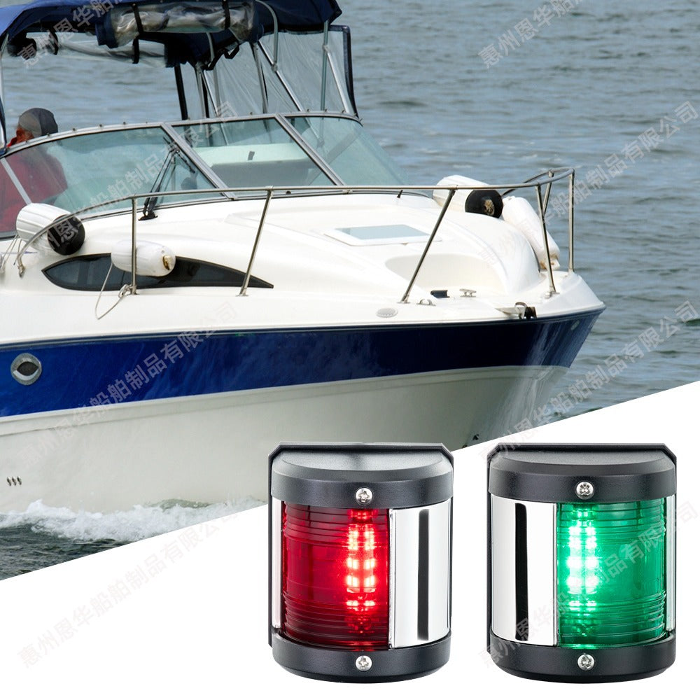 LED Navigation Light for Boats, Green, 12V, IP65, Model E011011-LD