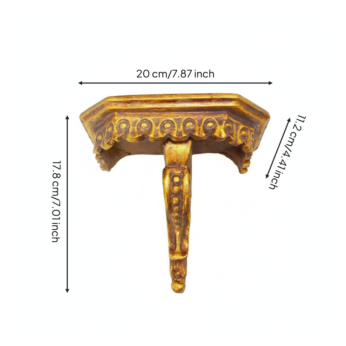 European Resin Wall Bracket Embossed Details Carved Wall Bracket for Entryway