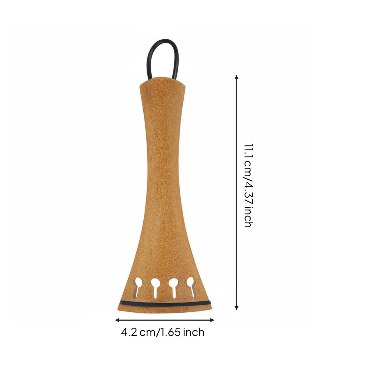 Violin Tailpiece with Tail Cord Solid Wood Violin Tailcord String Instrument Accessory for Music Practice