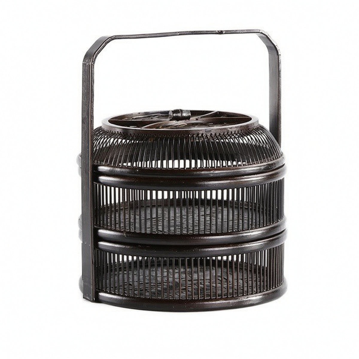 Bamboo Basket with Lid Handwoven Bamboo Basket with Handle Handmade Storage Container Box for Kitchen