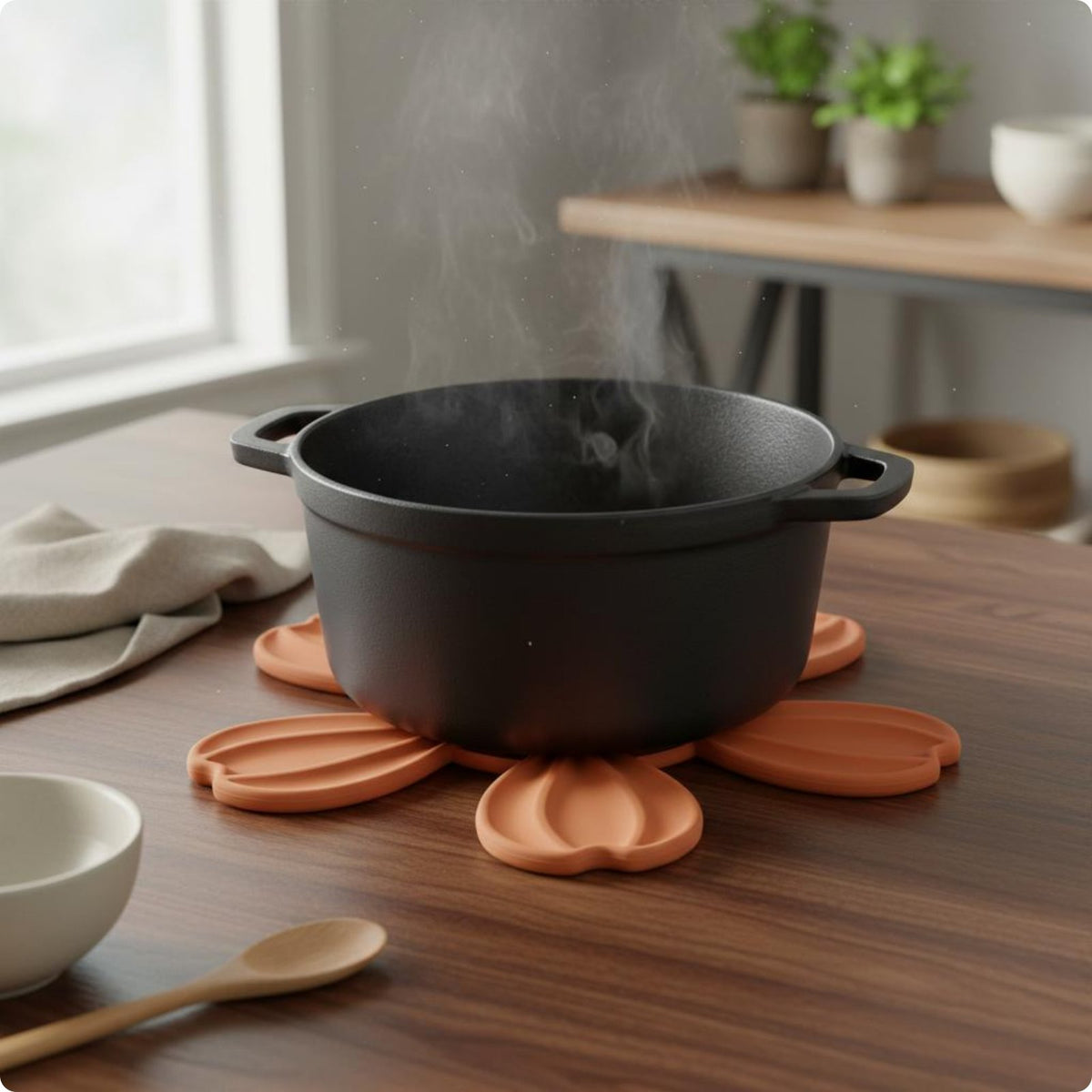 Silicone Trivet Reusable Silicone Pot Mat Multi Function for Dining Table