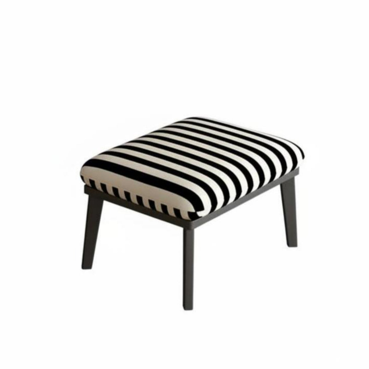 Upholstered Rectangular Stool Vintage Design Footstool Multi-Functional for Home