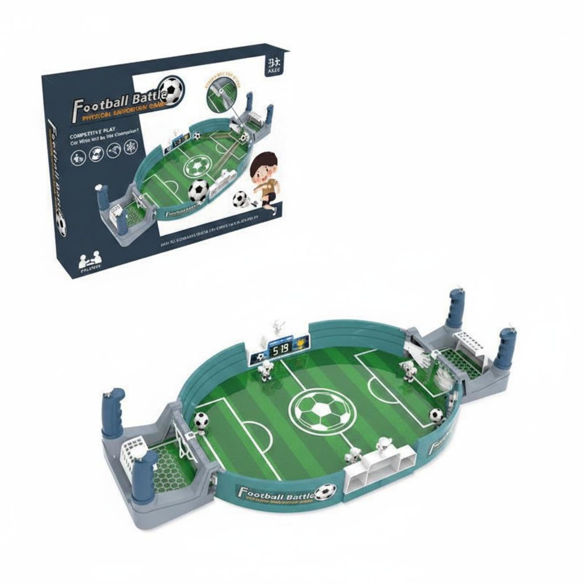 Interactive Table Soccer Game Parent-Child Bonding Desktop Football Game Hand-Eye Coordination Mini Foosball Table for Children, Party