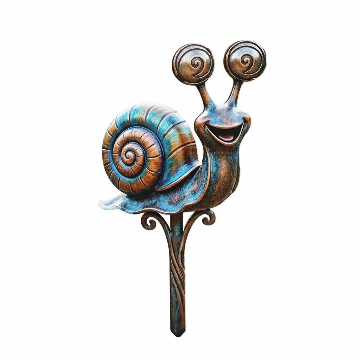 Garden Stake with Spiral Shell Metal Garden Stake Sturdy for Flower Beds