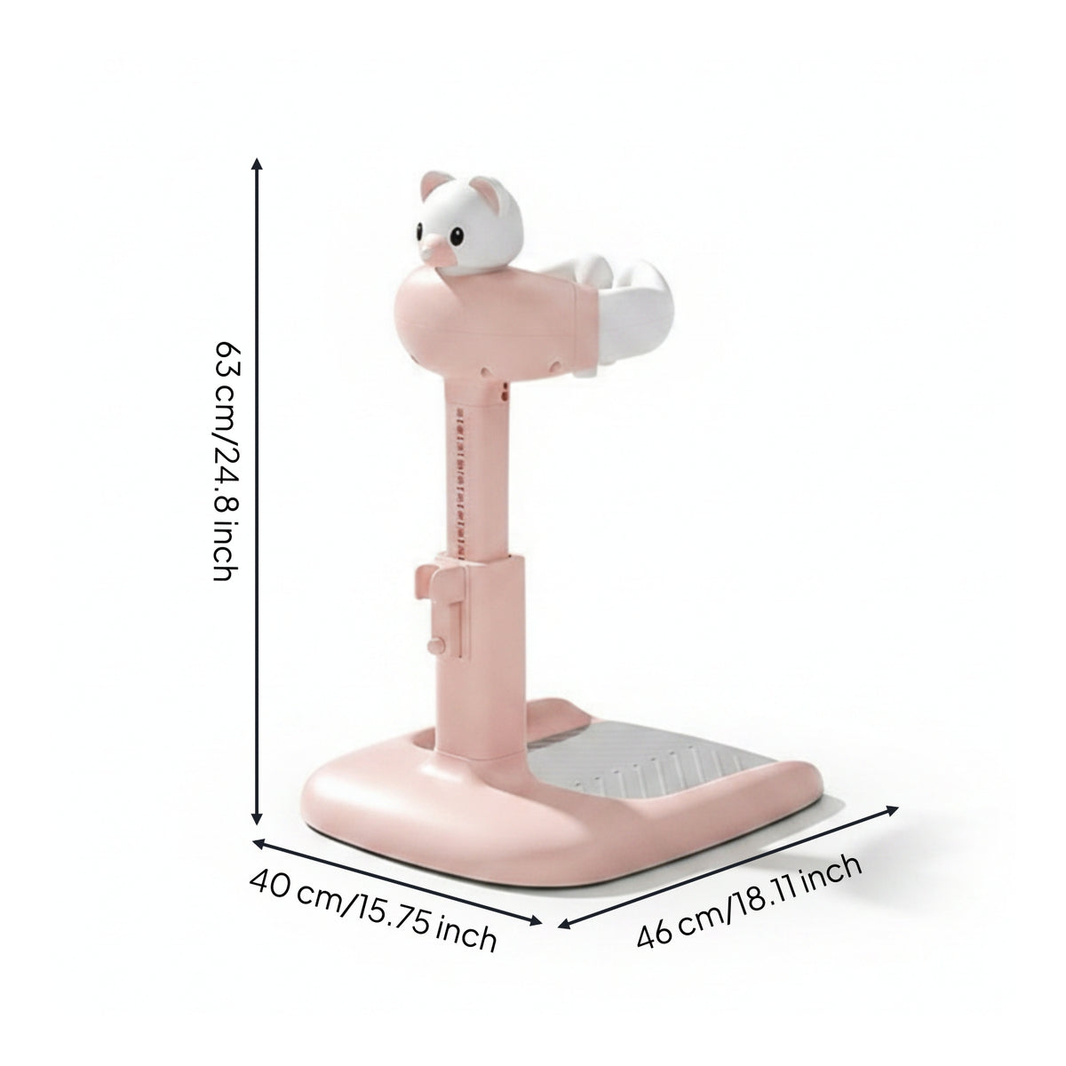 Standing Baby Shower Stand with Adjustable Height Stable Baby Shower Stand with Anti-Slip Base Hygienic Bath Support with Showerhead Holder Smooth for Bathroom