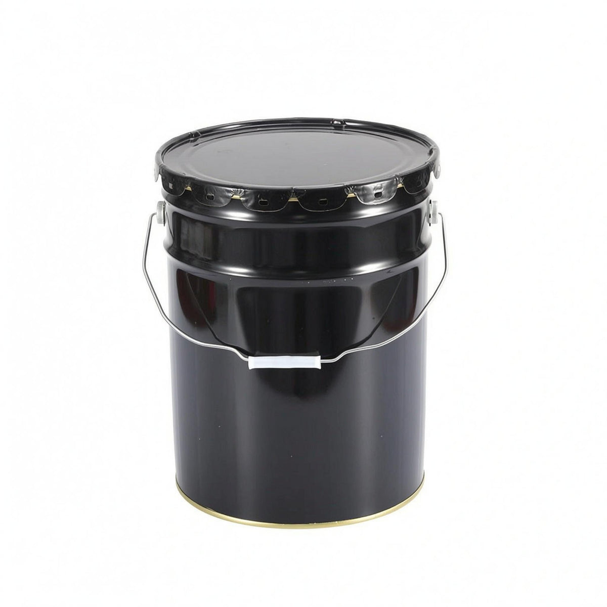 Tin Pail Glossy Finish Painted Metal Pail Rolled Rim