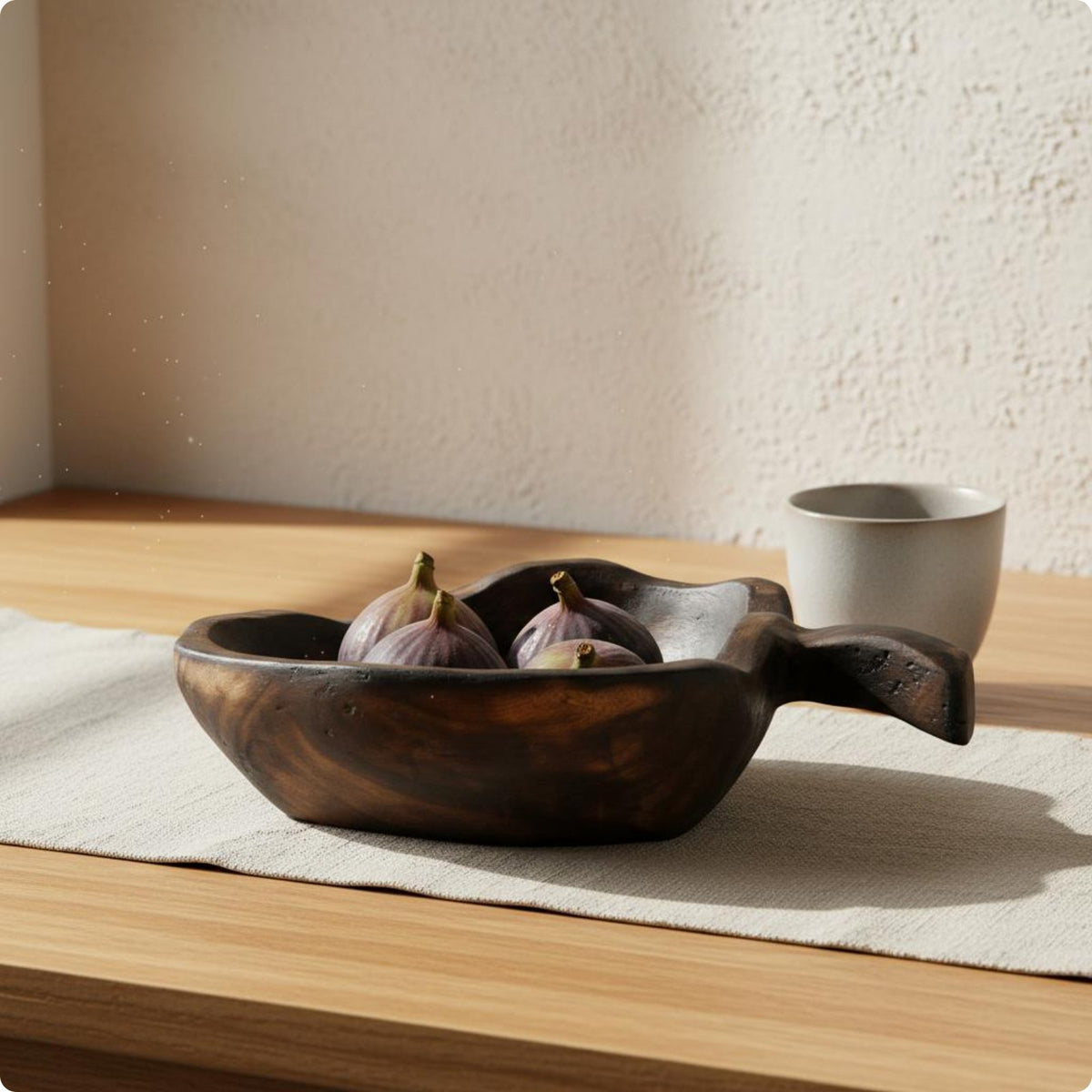 Wood Tray Unique Grain Wooden Fruit Tray Multipurpose Wood Serving Platter for Tea Room