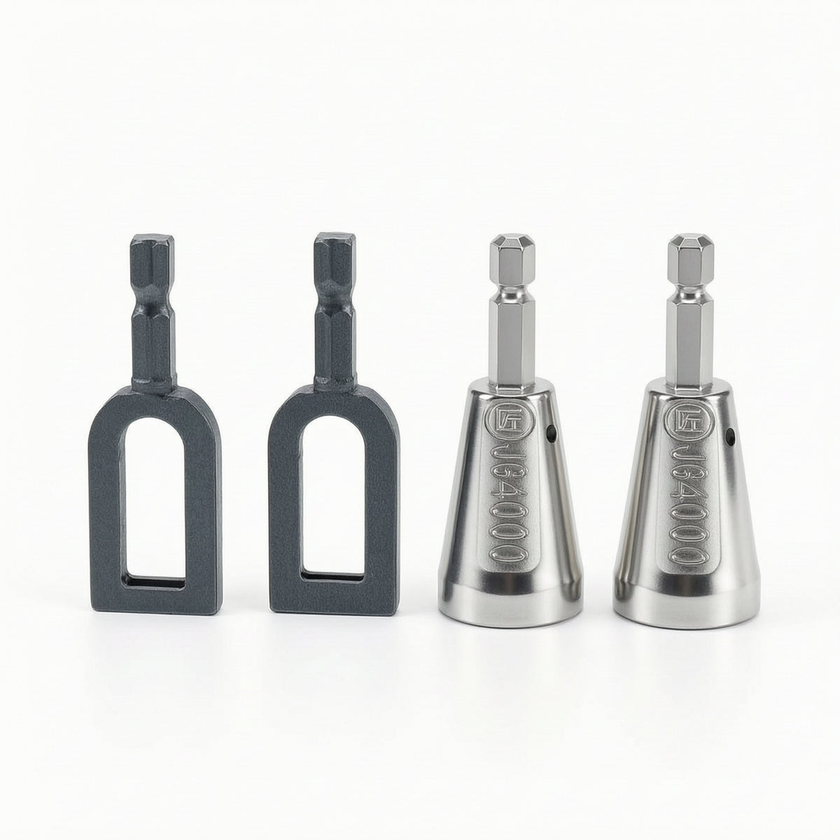 4 Pieces Carbon Steel Wire Twisting Tool with Hex Shank Standard Fit Electric Drill Wire Twisting Attachment Labor Saving Hard-Wearing for Electricians, DIYers, Electrical Work, Fence Building