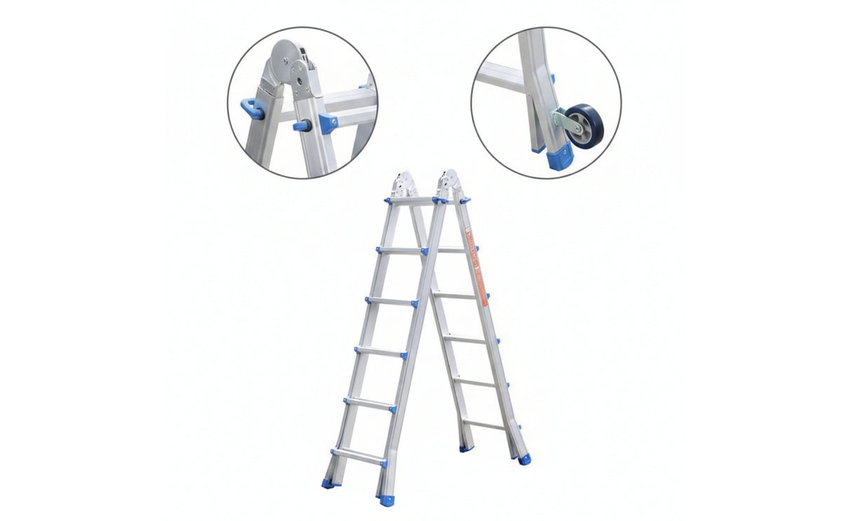 Aluminum Telescoping Ladder Extendable Telescopic Ladder Heavy Duty Portable for Homeowners, Diyers, Professionals, Home Maintenance, Renovation, Garage, Workshop