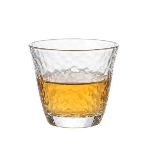 Hammered Glass Tea Cup, Heat-Resistant Japanese Style