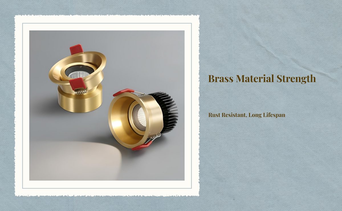 Brass LED spotlight, high CRI.