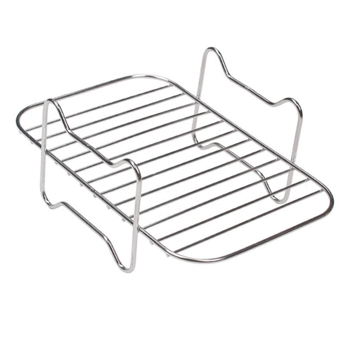 Air Fryer Rack Uncoated Mesh Grilling Rack Silver Finish Wire Air Fryer Tray