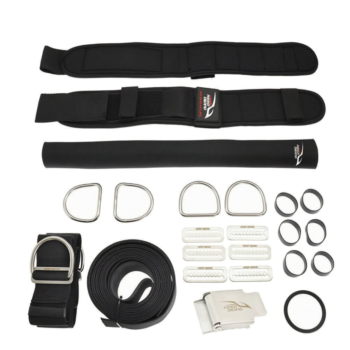 Scuba Diving Harness with Shoulder Pads Padded Backplate Harness with Shoulder Pads Adjustable for Divers