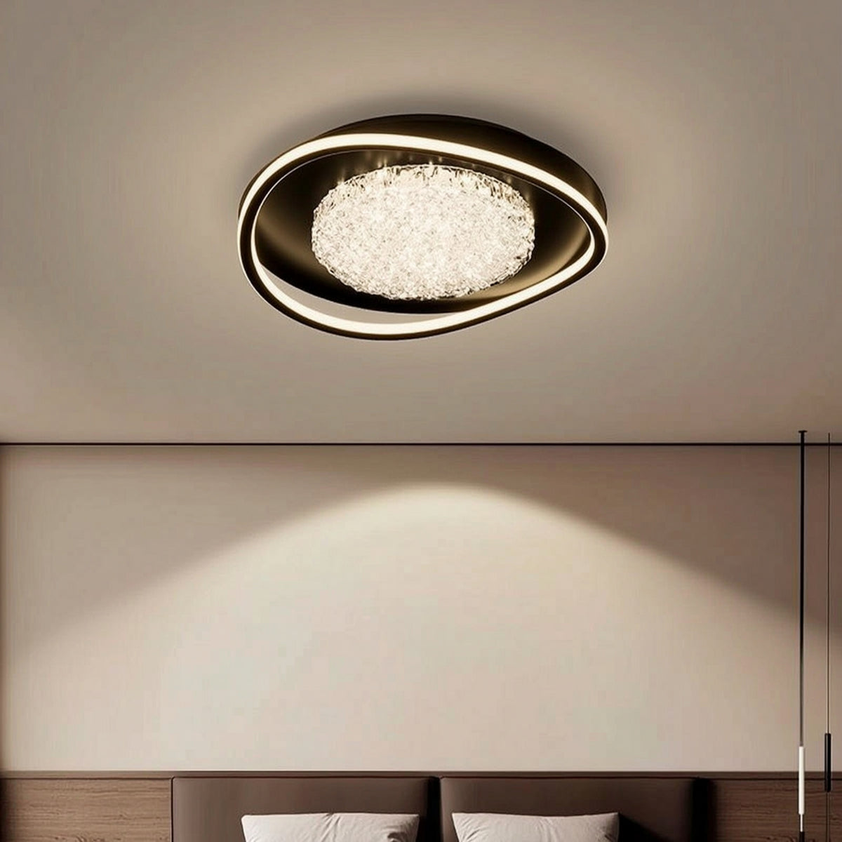 Full-Spectrum Flush Mount Ceiling Light Bright LED Ceiling Light Flicker-Flickerless Fixture Easy Installation for Study Room