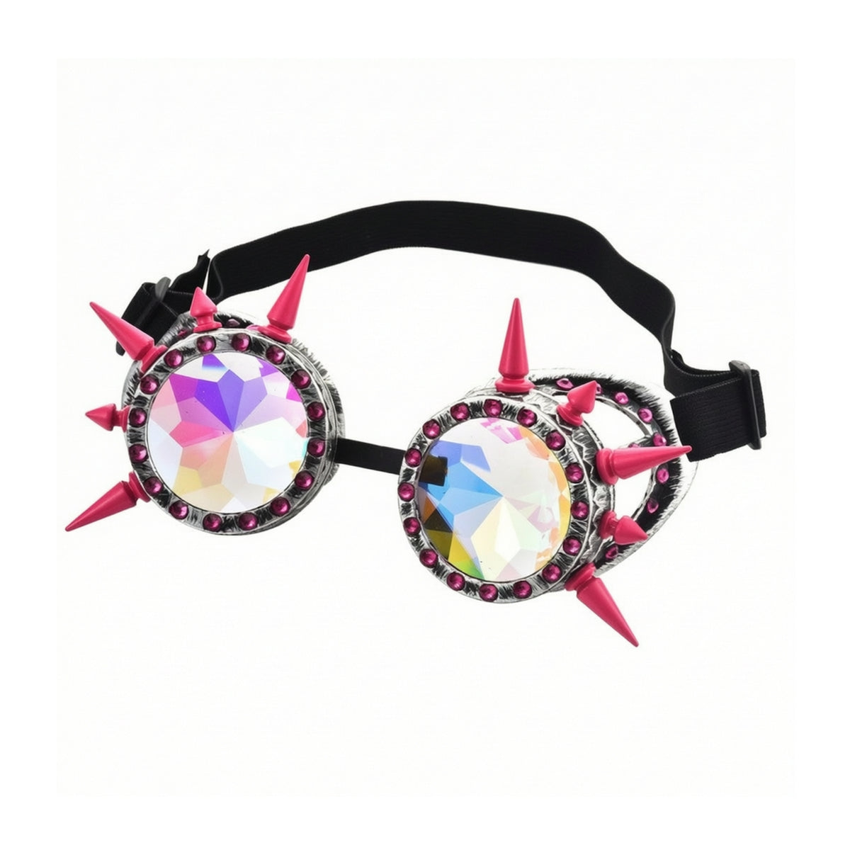Pointed Steampunk Goggles Gothic Goggles with Spikes Mirrored Eyewear Vintage for Festivals, Photo Shoots