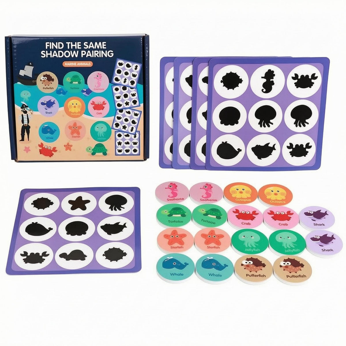 Creature Shadow Matching Game Outline Shadow Matching Cards Easy Clean