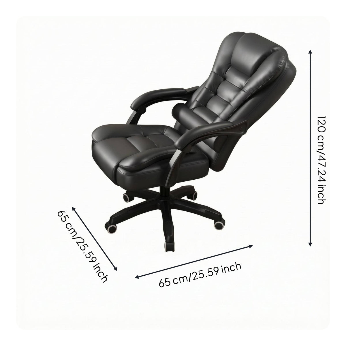 Reclining Office Chair Headrest Reclining Desk Chair Armrests for Home