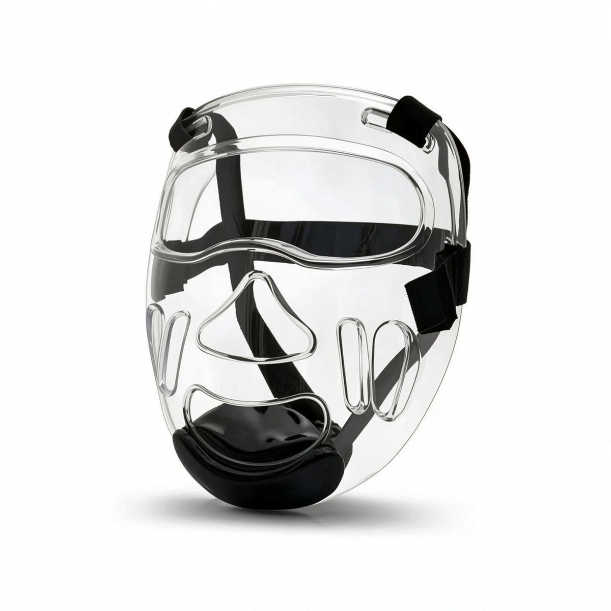 Transparent Safeguarding Face Mask Padded Clear Training Mask Impact-Resistant Face Guard with Adjustable Strap Long-Lasting for Combat Sports Artists, Athletes, Sparring, Gym