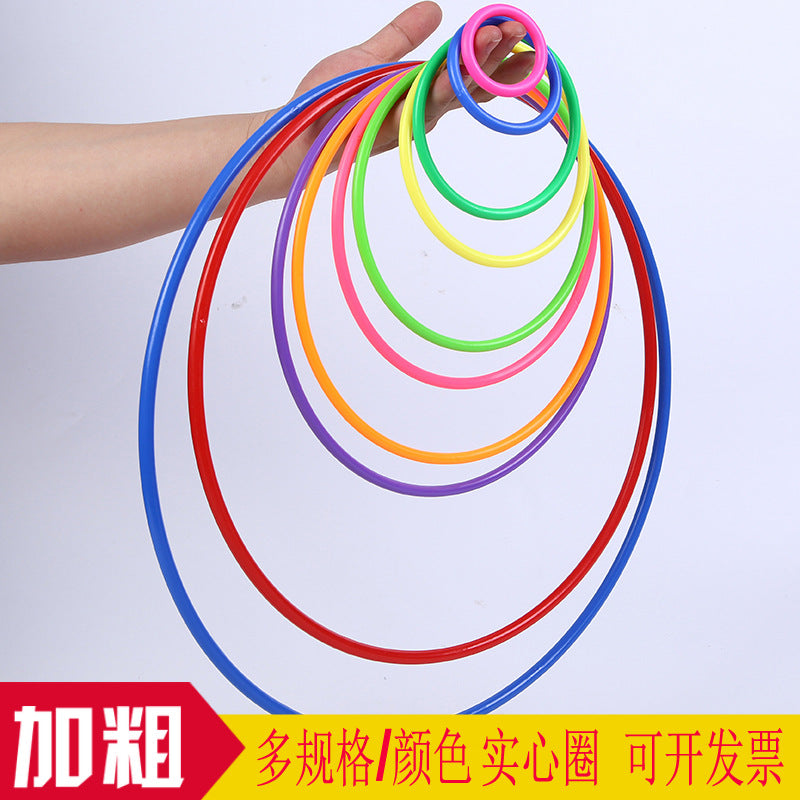Ring Toss Game Set for Kids, Solid Plastic Hoops for Outdoor Carnival and Party Activities