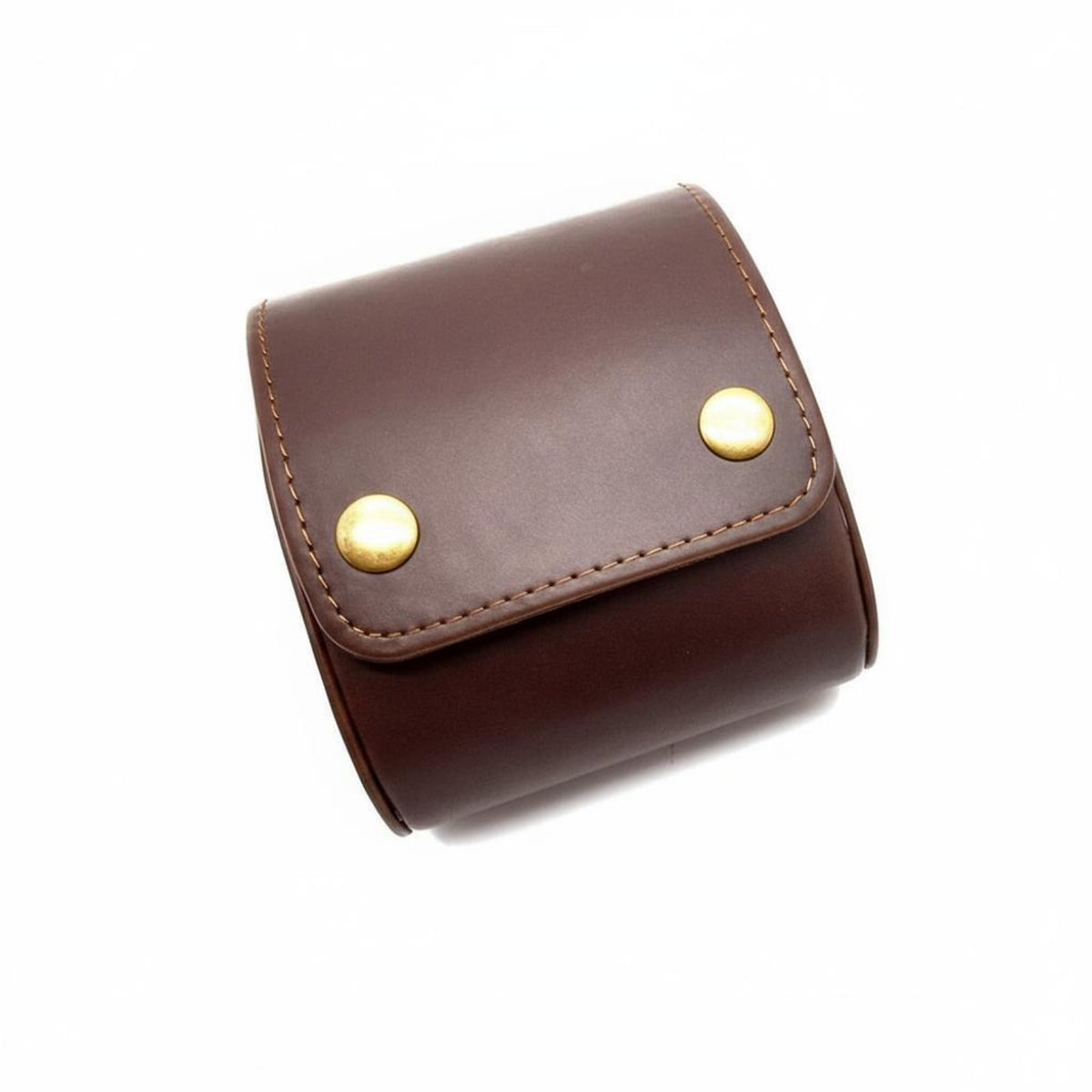 Vintage Watch Storage Box Small & Portable Oval Watch Holder Individual Organizer Soft Interior Lining Sturdy Protection for Men