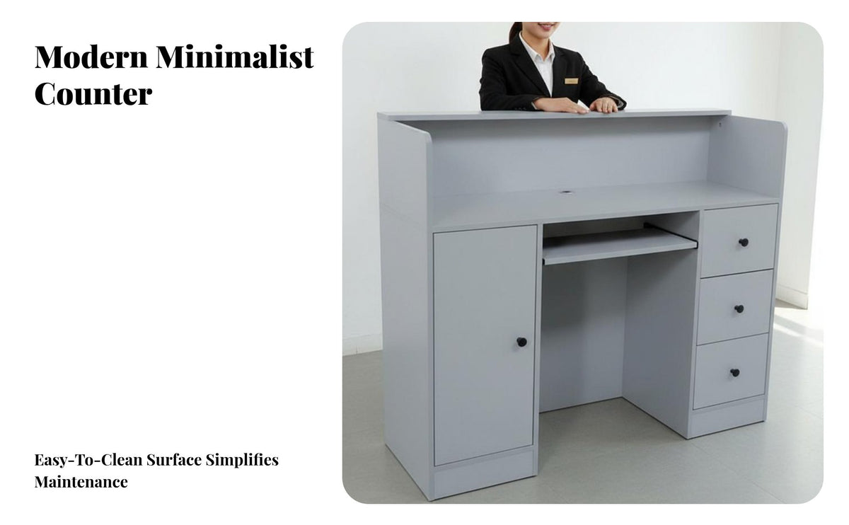 Simple Ier Counter Multipurpose Checkout Counter Versatile Register Stand for Clerks, Receptionists, Reception Area, Restaurant, Office