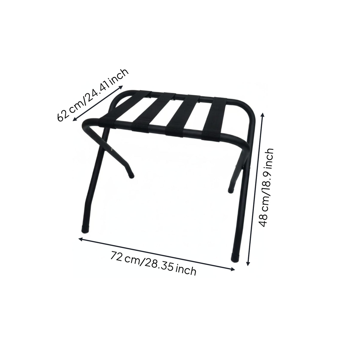 Stainless Steel Luggage Rack Foldable Stainless Steel Luggage Stand Long-Lasting