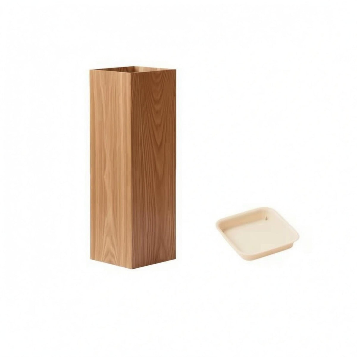 Wooden Umbrella Stand Tall Household Storage Open-Top for Indoor Areas