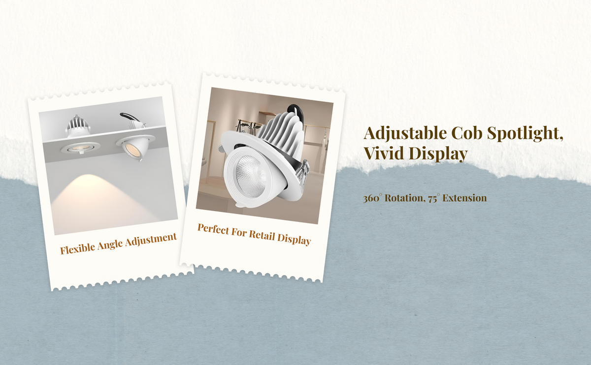 Adjustable LED spotlight for accent