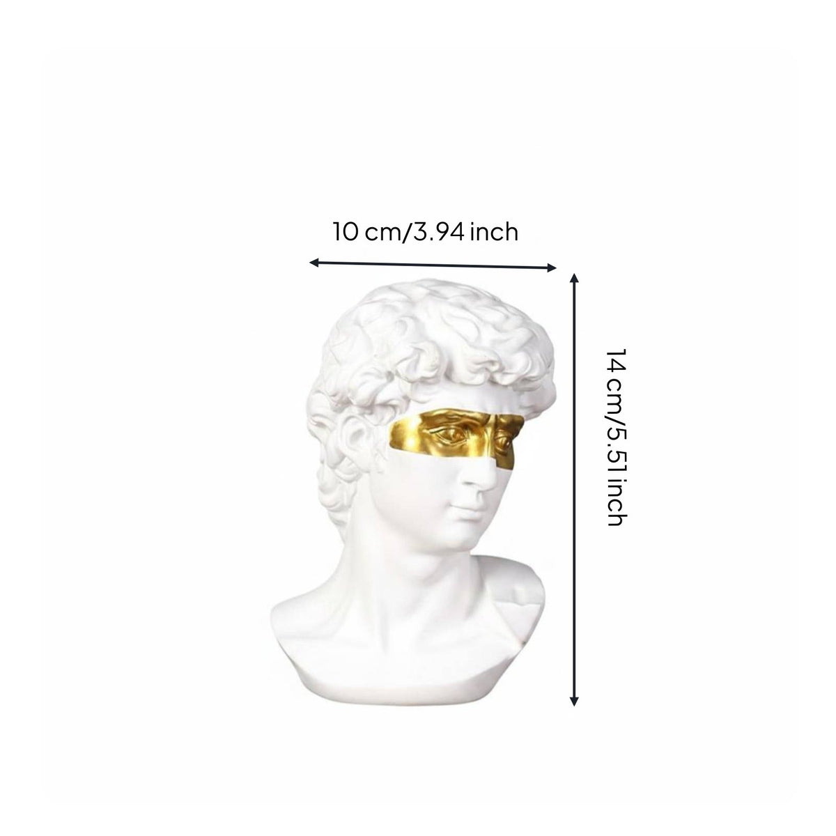 Renaissance Bust Statue Gold Accent Renaissance Bust Figurine Light Luxury