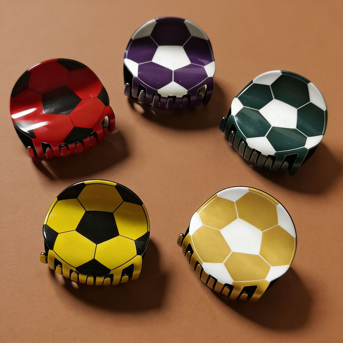 Cartoon Soccer Ball Hair Claw Clip for Women