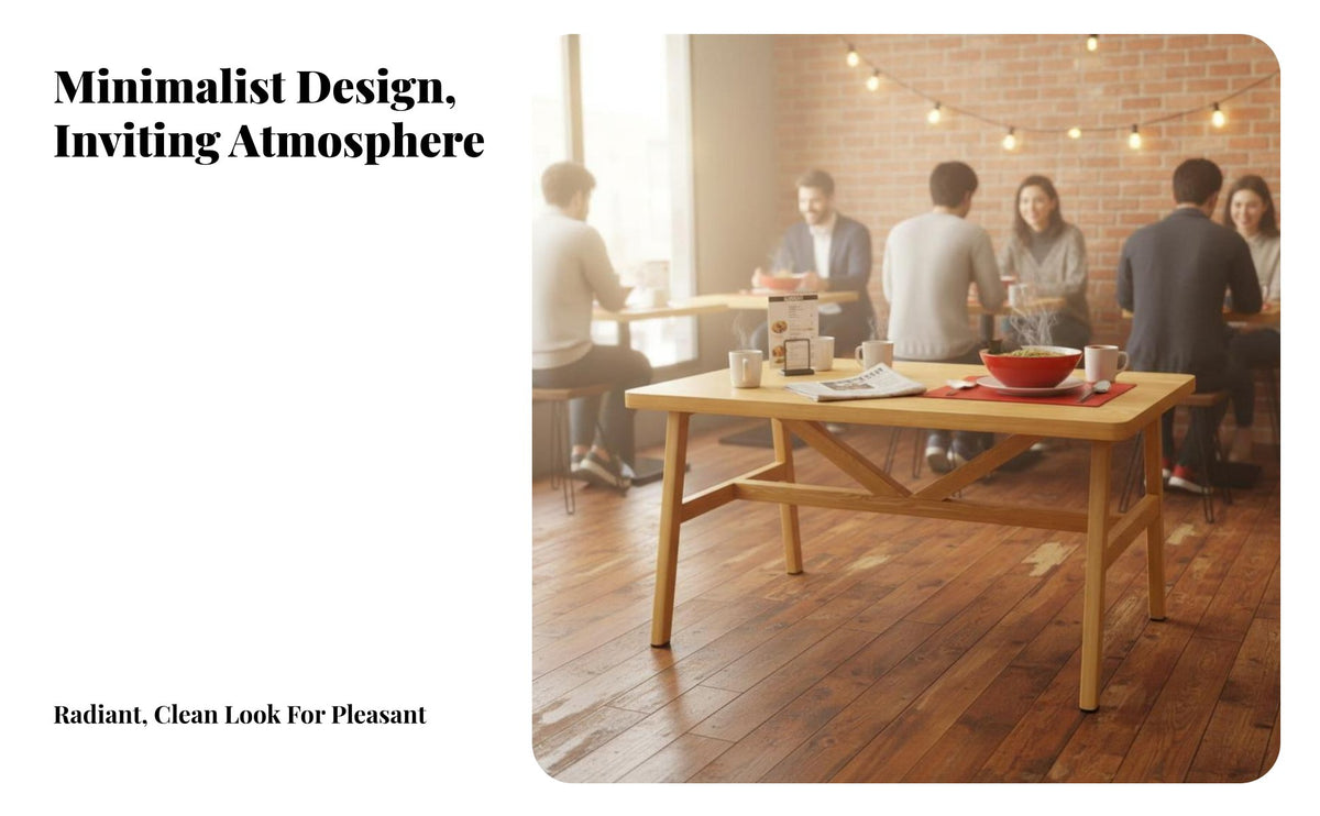 Economical 4-Person Canteen Table with Chairs long-lasting Construction Commercial Furniture Easy to Clean Restaurant Seating Sturdy Frame for Cafe Proprietors, Business Owners, event space Managers, Fast Food Shops, Restaurants, Cafeterias, Cafes