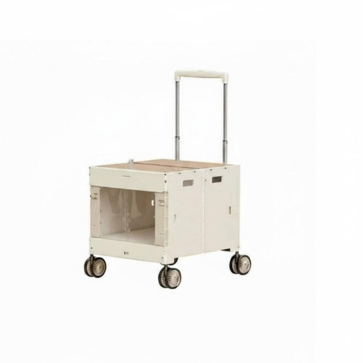 Collapsible Box Trolley Lightweight Foldable Trolley with Table Lid