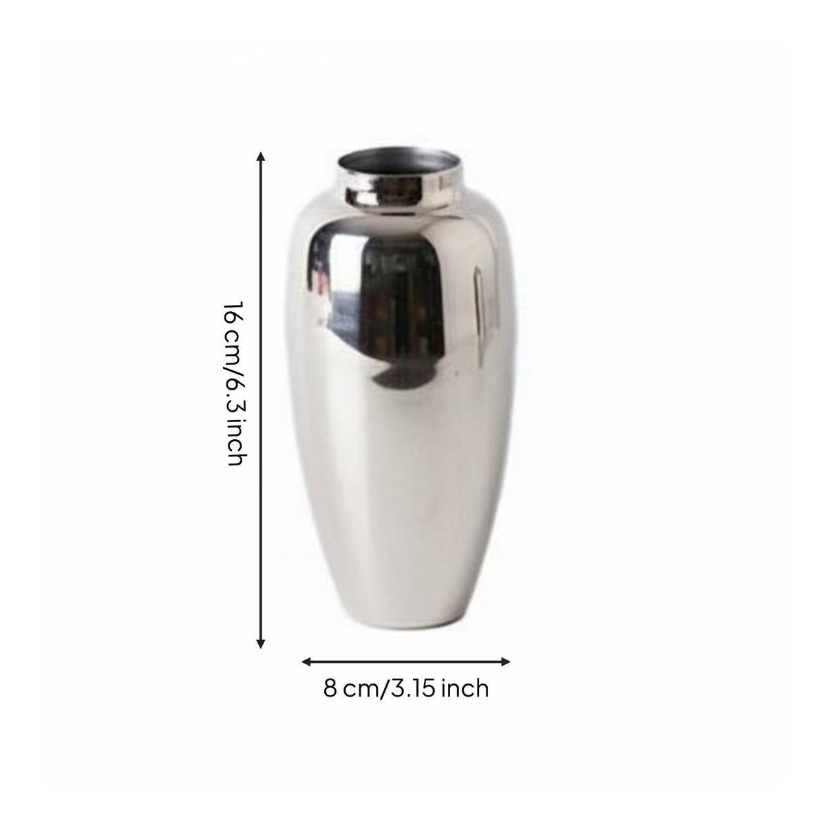 Stainless Steel Vase Mirror Polish Home Decor Sturdy