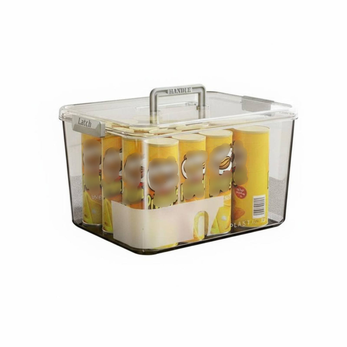 Clear Lidded Tote ample Large Capacity Clear Latching Box See-Through for Closet