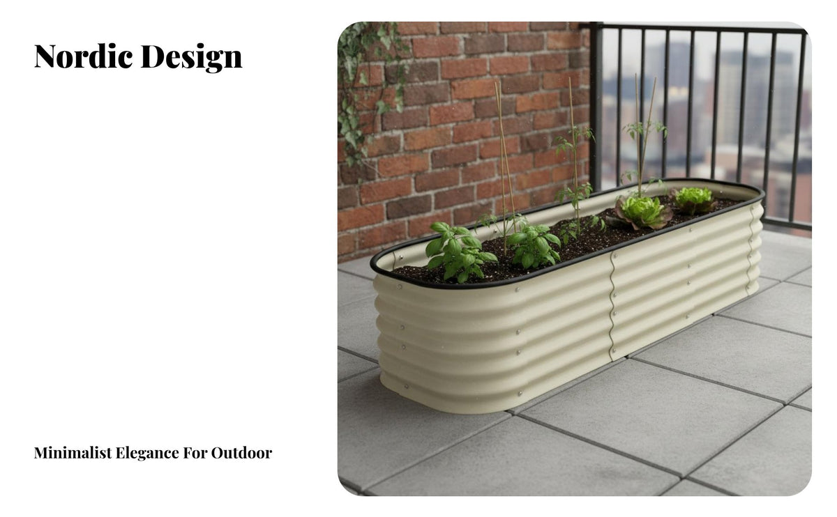 Weather Resistant Metal Raised Garden Bed Large Planting Space Raised Garden Bed Easy Assembly Galvanized Steel Planter Unsealed Bottom Design for Gardeners, Homeowners, Hobbyists, Balcony, Outdoor, Backyard, Greenhouse
