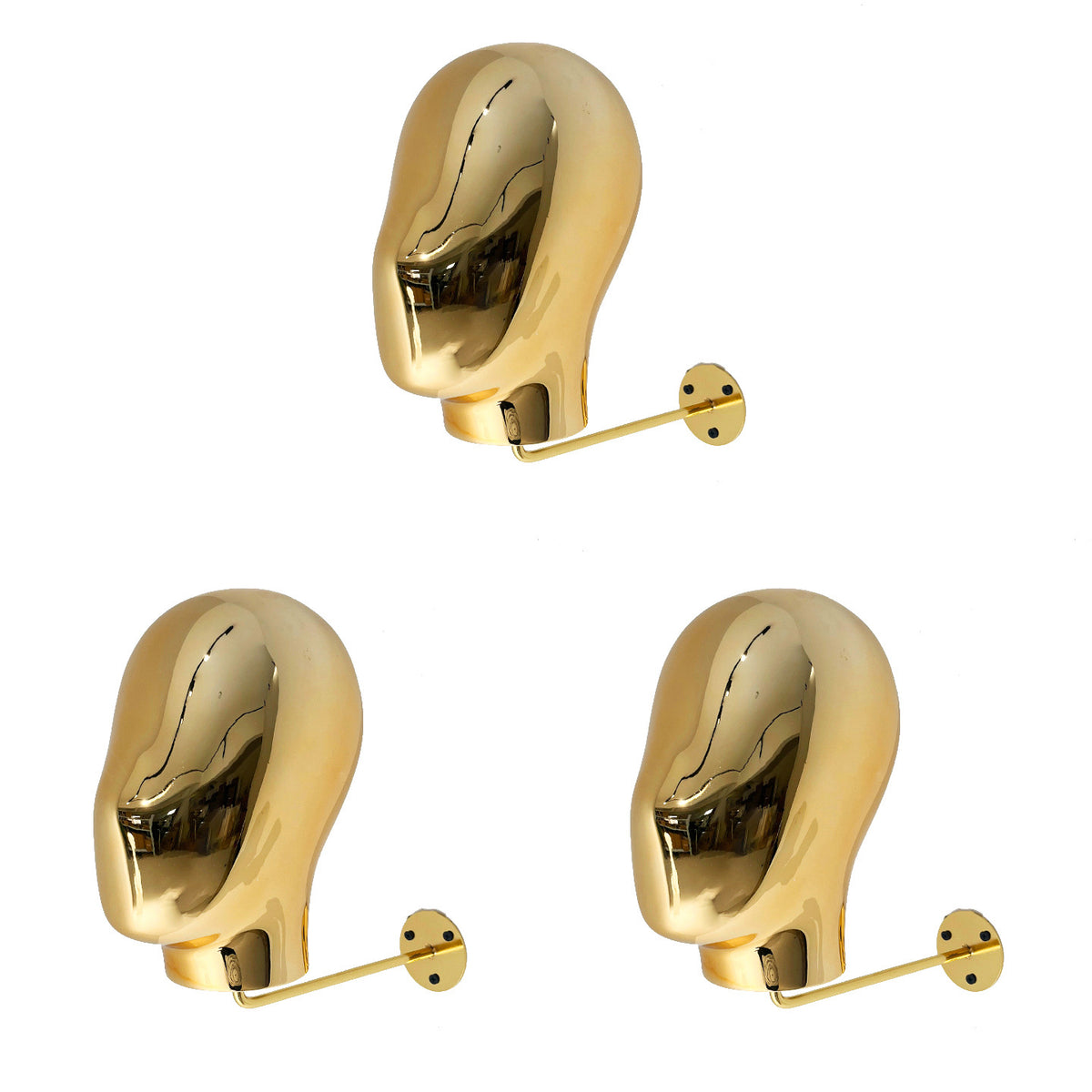 Wall-Mounted Head Display Stand for Hats