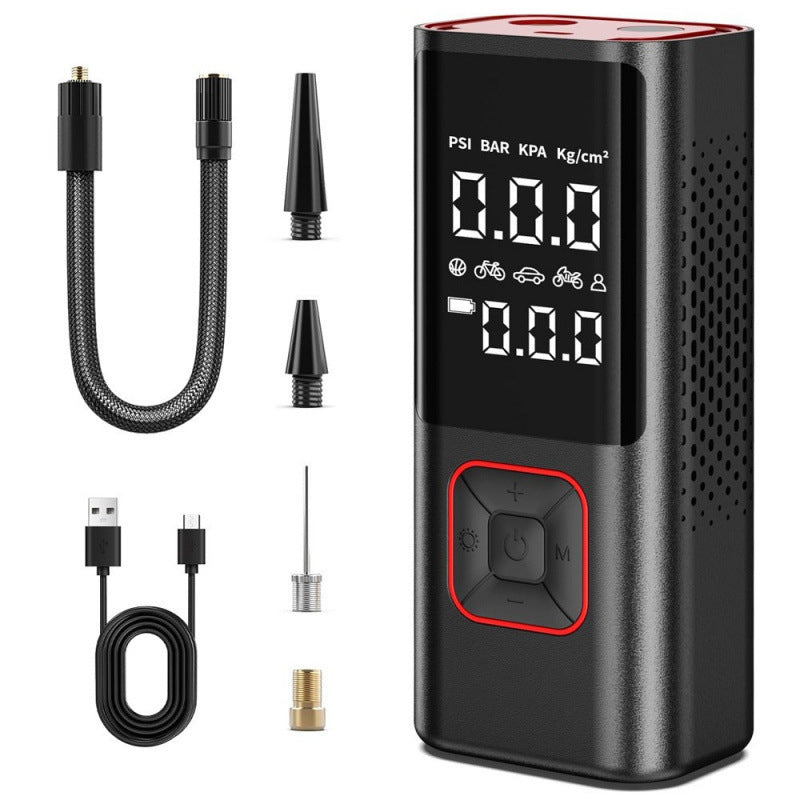 Portable Car Tire Inflator with Digital Display, 12V, Lithium Battery