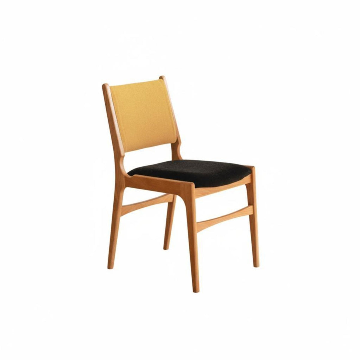 Upholstered Backrest Chair Mid-Century Eraperiod Modern Home Seating Nordic with Aesthetic Curved Exteriorline for Design Lovers