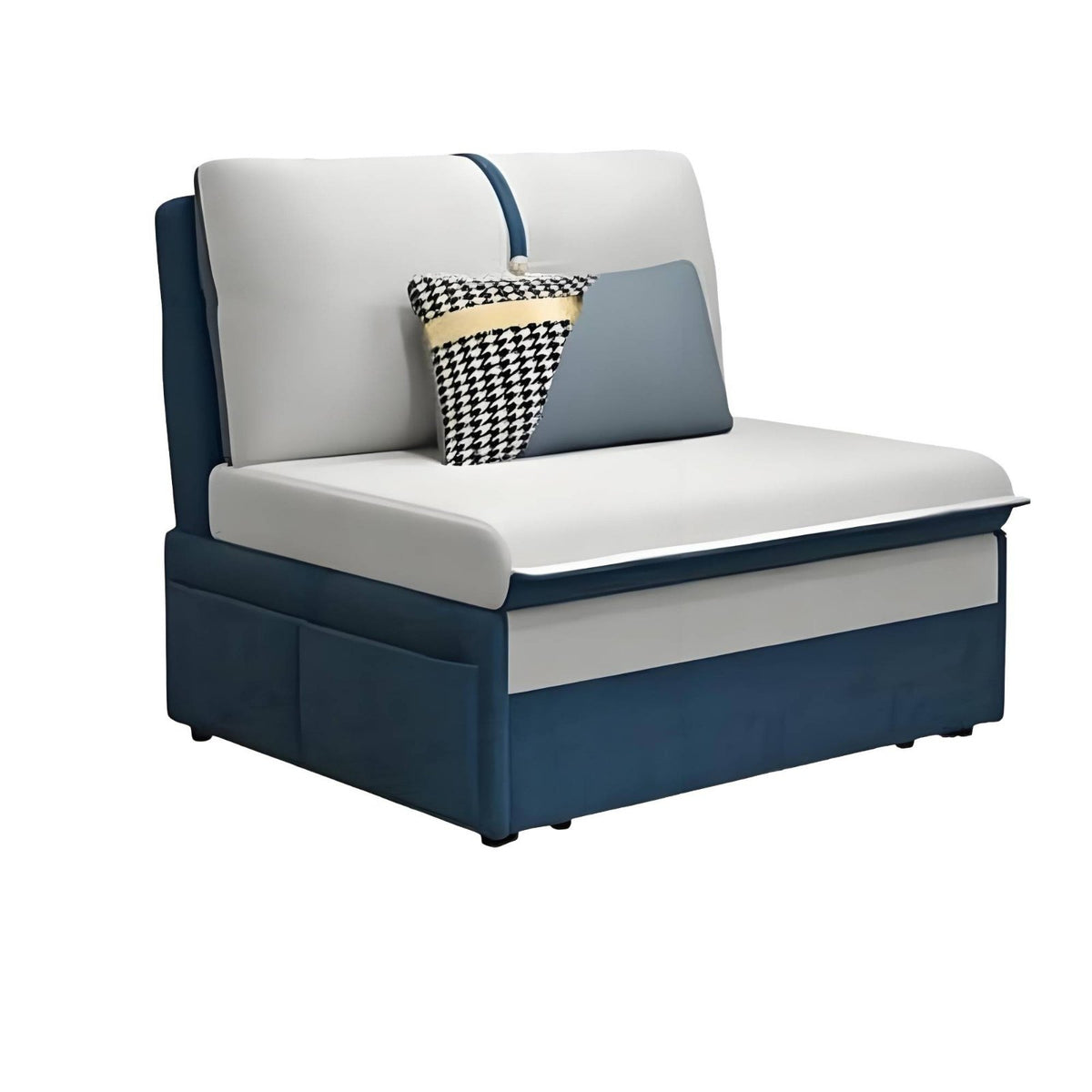 Space-Saving Fold-expandable Loveseat Bed Foldable Design Armless Fold-expandable Sofa Bed Multi-purposeFunction Sleeper Couch Easy Conversion for Apartment Dwellers, Young Adults, Small Living areas, Balcony, Guest Room, Lounge Area