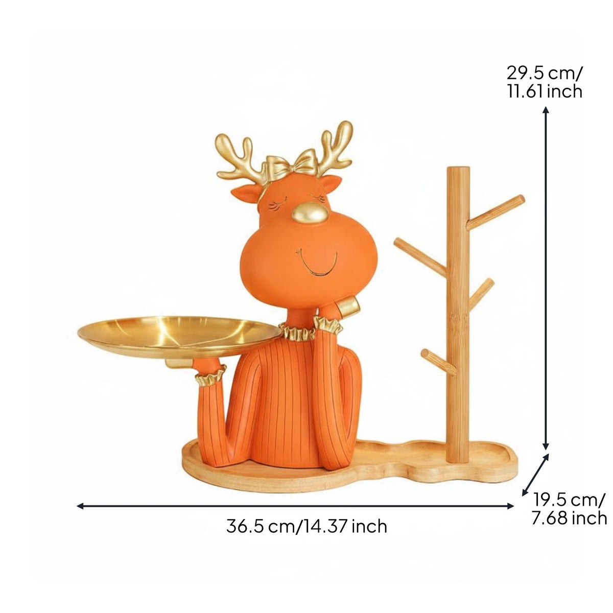 Deer Key Dish Luxury Look Deer Tray Organizer Desktop Decoration Jewelry Holder Dish for Living Room