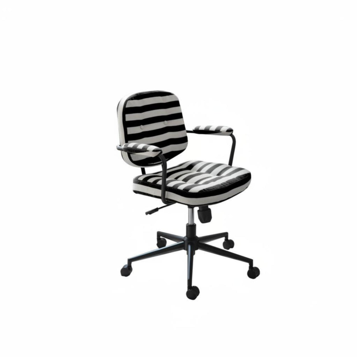Armless Lowsupport Caster Chair Space-Saving Office Furniture Easy Assembly