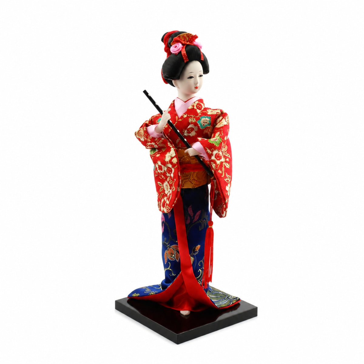 Japanese Geisha Figurine Square Black Base Japanese Figurine Gift Item