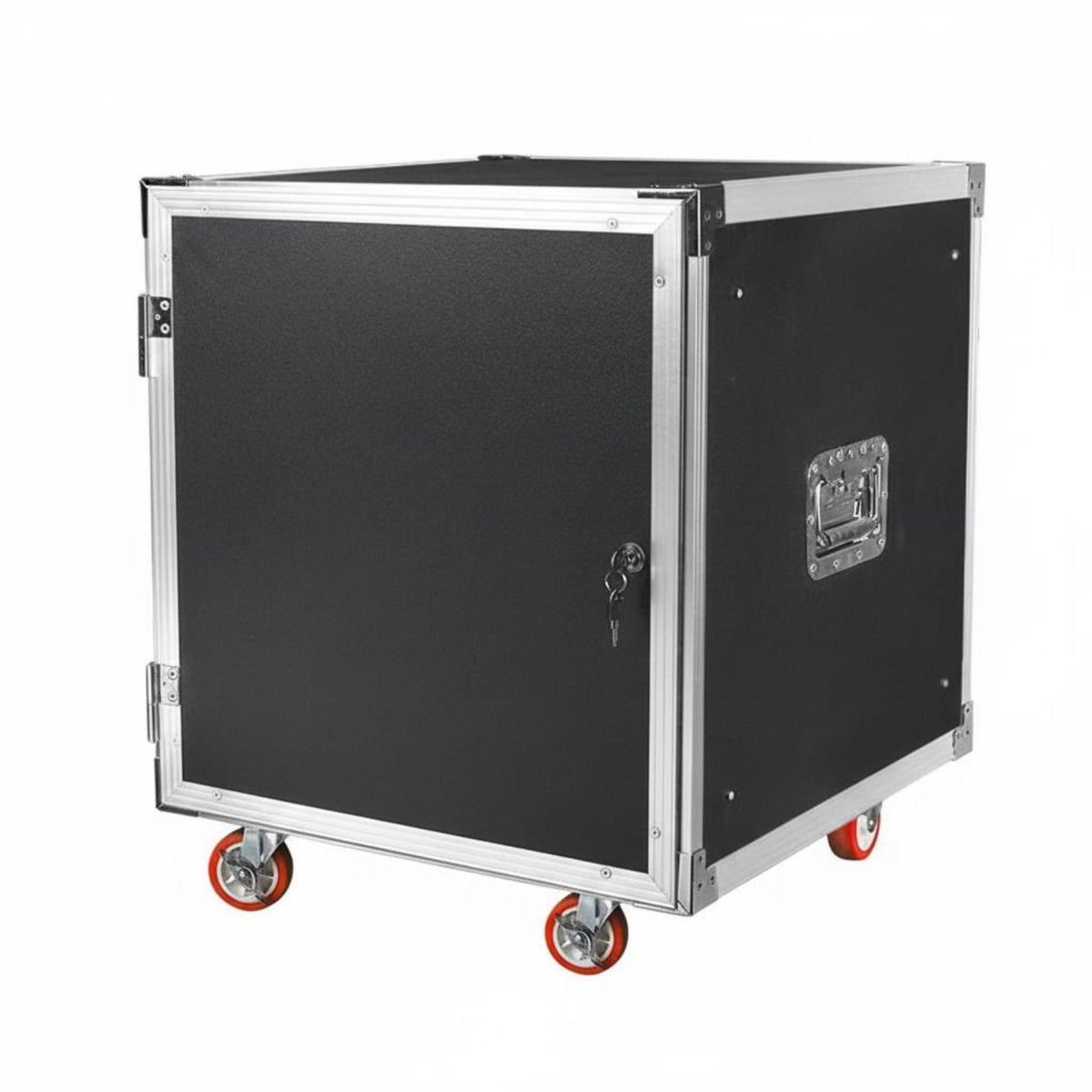 1 Rolling Amplifier Rack Cabinet Heavy-duty Audio Gear Carrier Lockable Secure Storage Reinforced Ball Corners Suitable for Djs Stage Performances KTV Studio Use