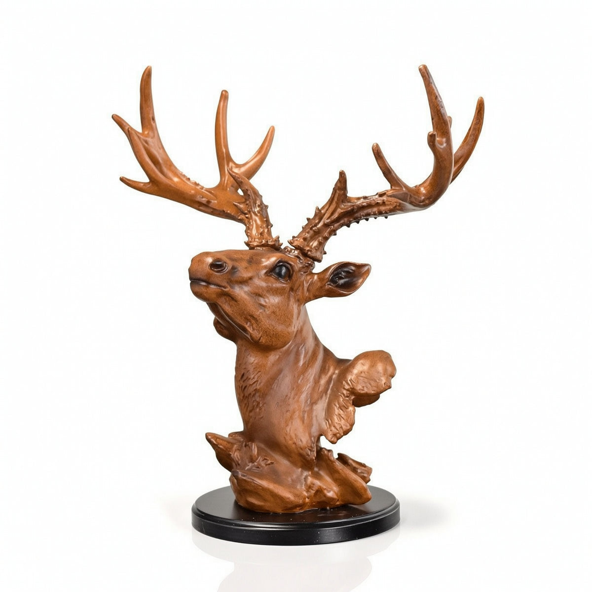 Deer Head Figurine Tabletop Deer Head Statue Resin for Homeowners, Decorators